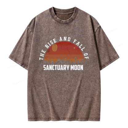 Pagewings Sanctuary Moon Vintage Unisex Washed T-shirt