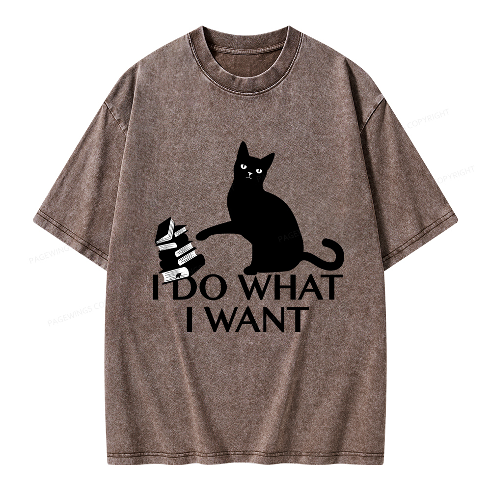 Pagewings I Do What I Want Unisex Washed T-shirt