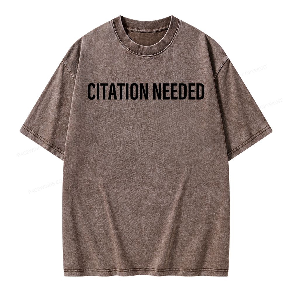 Pagewings Citation Needed Unisex Washed T-shirt