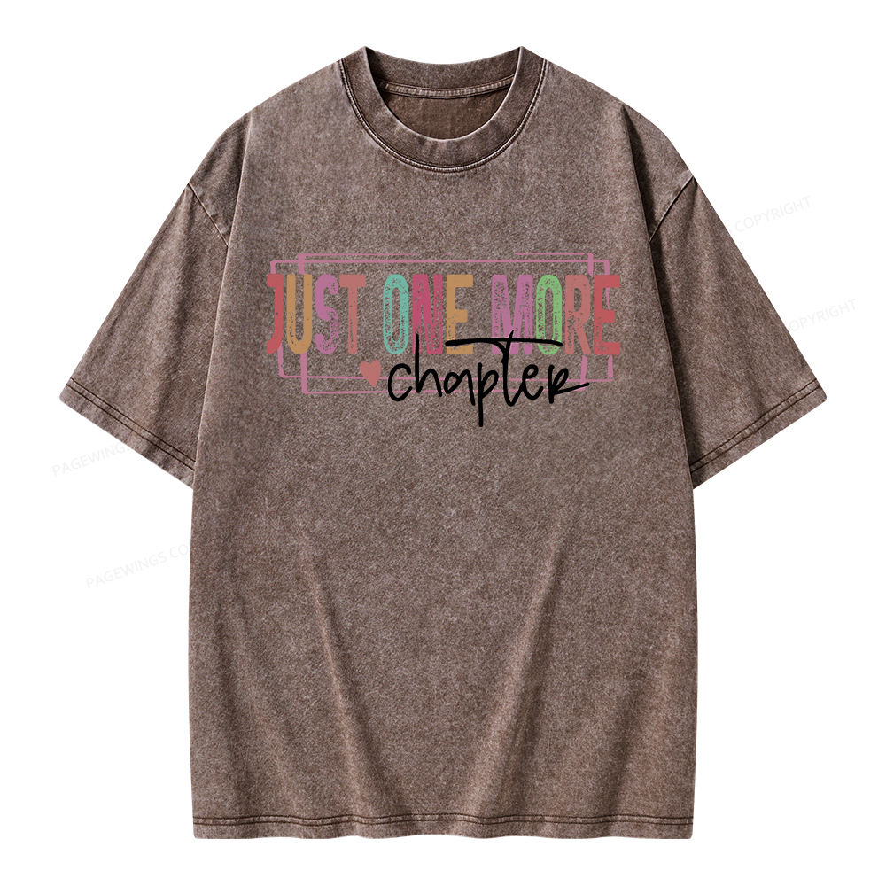 Pagewings Just One More Chapter Unisex Washed T-shirt
