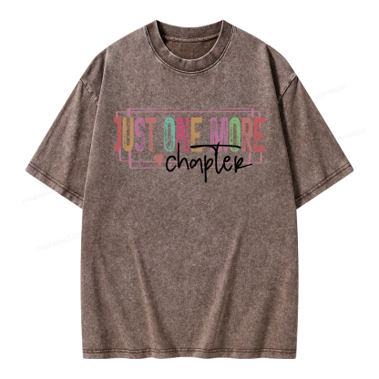 Pagewings Just One More Chapter Unisex Washed T-shirt
