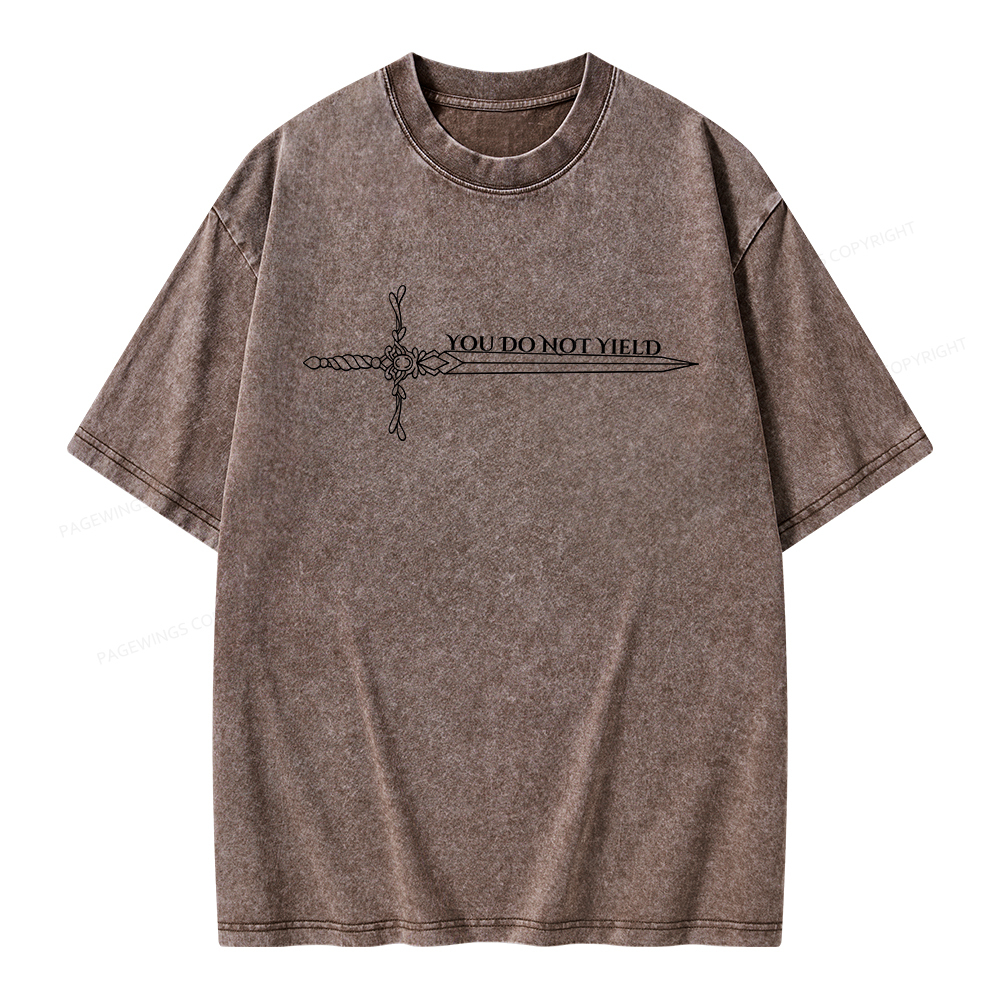 Pagewings You Do Not Yield Unisex Washed T-shirt