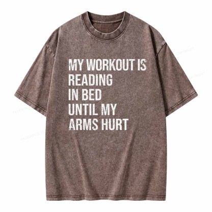 Pagewings My Workout Reading Unisex Washed T-shirt