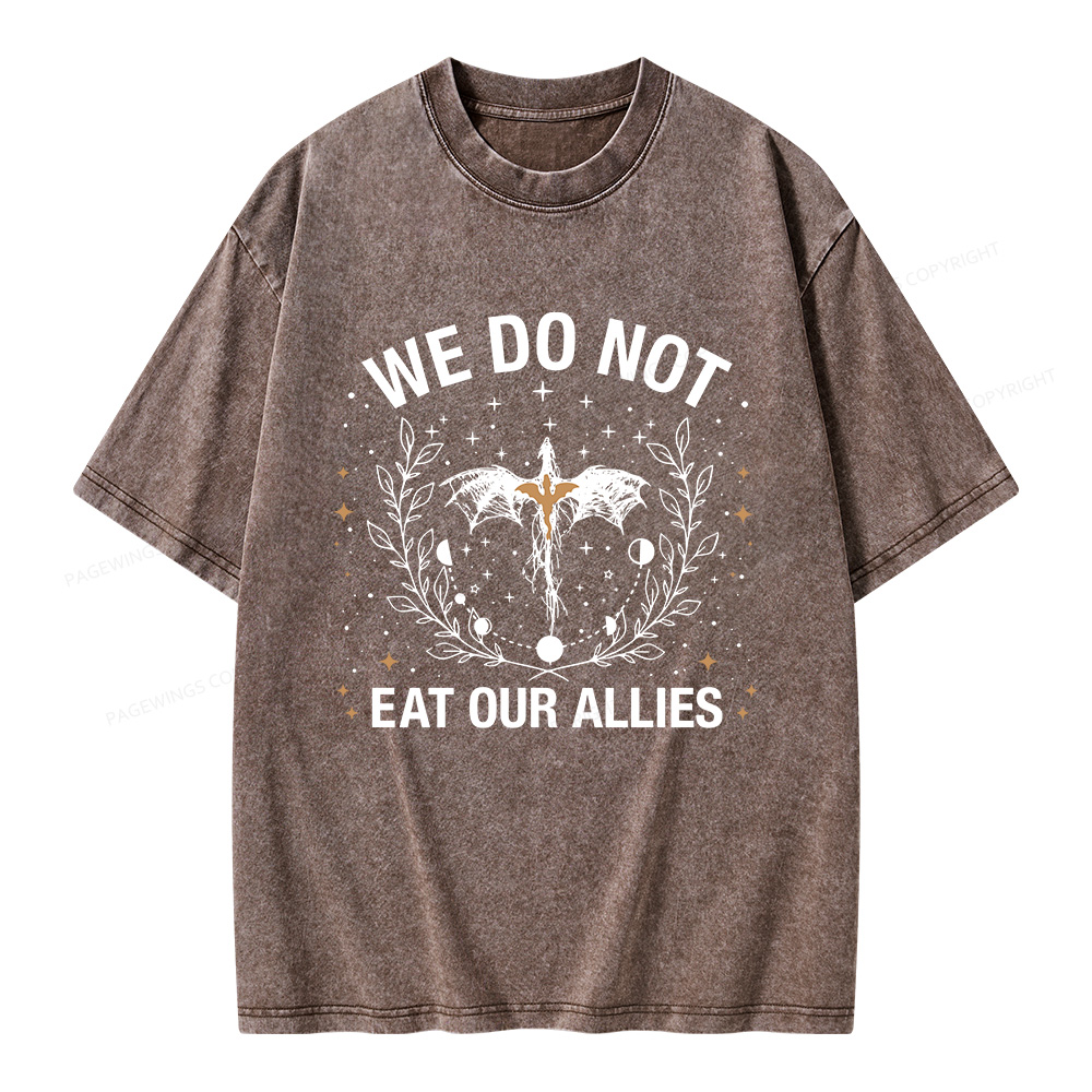 Pagewings We Do Not Eat Our Allies Unisex Washed T-shirt