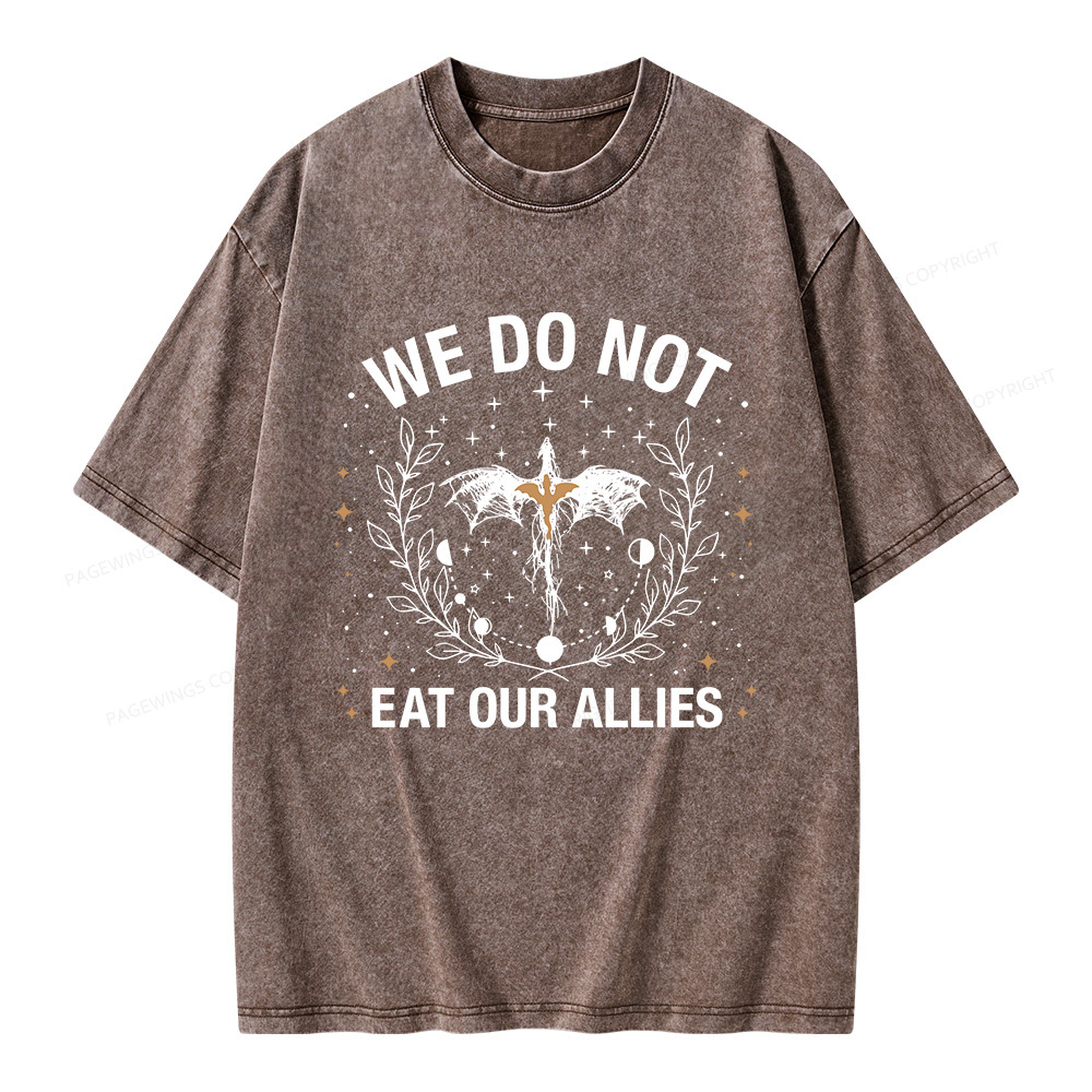 Pagewings We Do Not Eat Our Allies Unisex Washed T-shirt