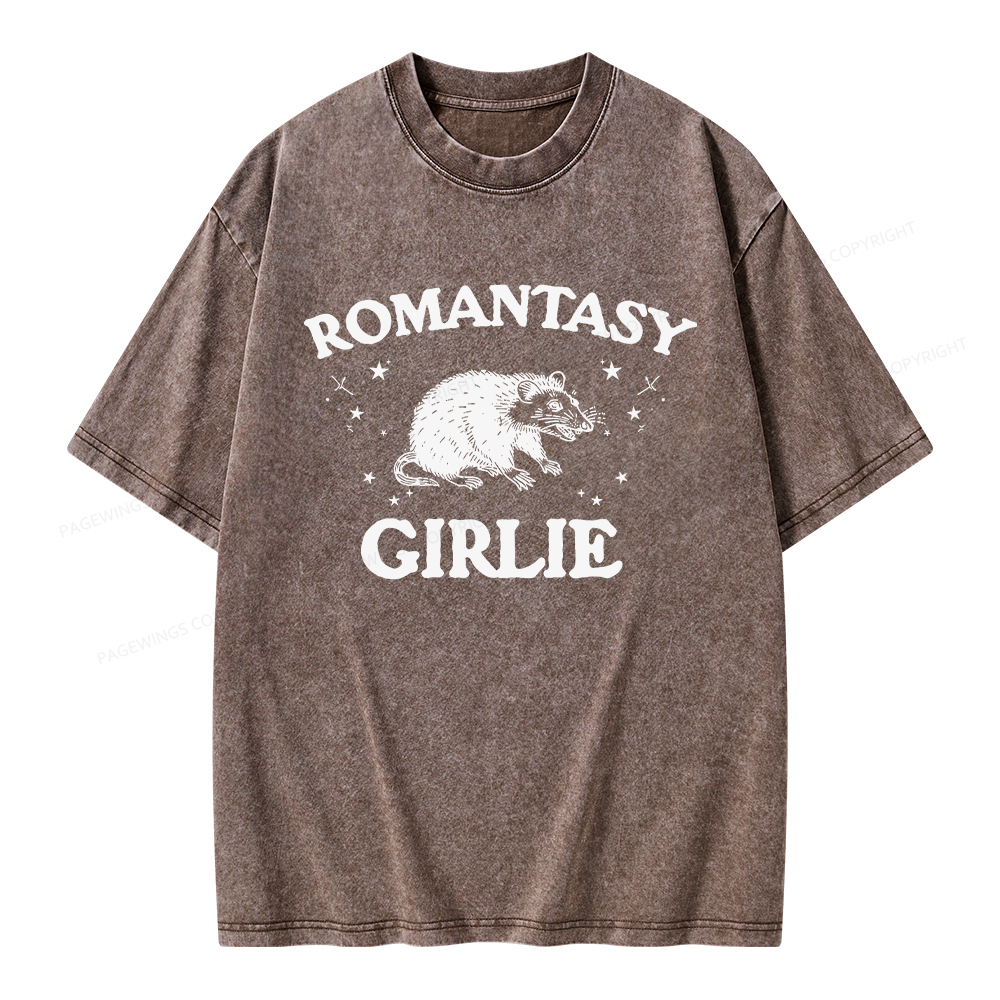 Pagewings Romantasy Girlie Unisex Washed T-shirt