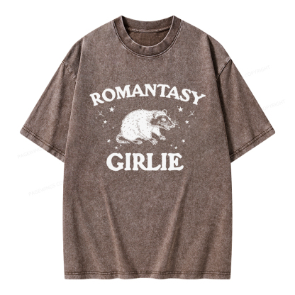 Pagewings Romantasy Girlie Unisex Washed T-shirt
