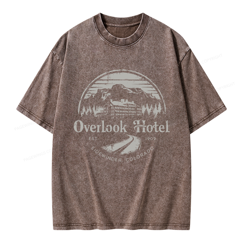 Pagewings Overlook Hotel  Unisex Washed T-shirt