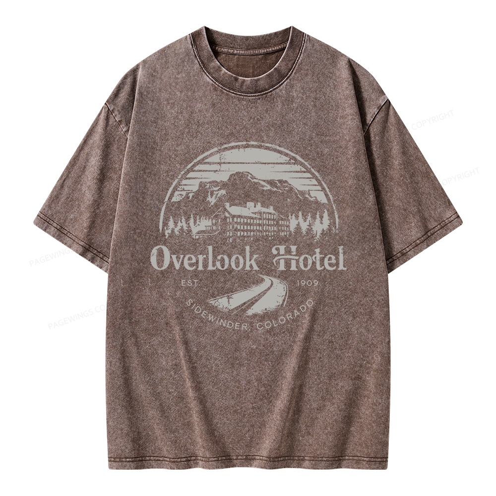 Pagewings Overlook Hotel  Unisex Washed T-shirt