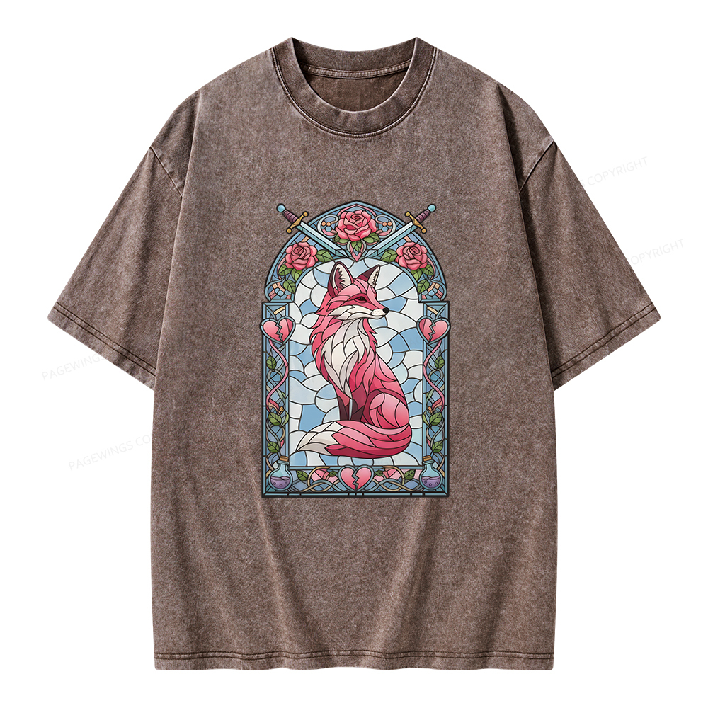 Pagewings Evangeline Fox Unisex Washed T-shirt