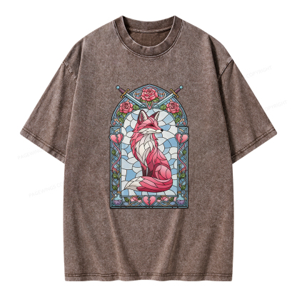 Pagewings Evangeline Fox Unisex Washed T-shirt