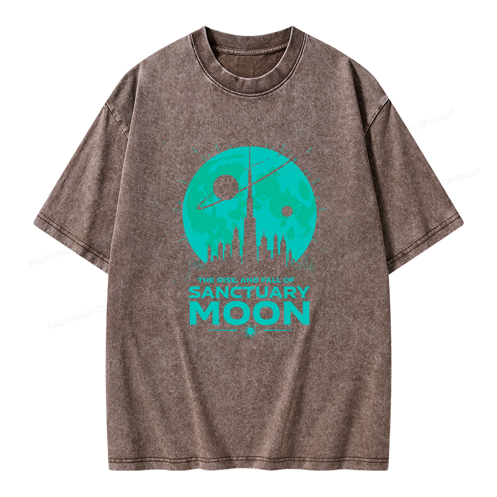 Pagewings Sanctuary Moon Unisex Washed T-shirt