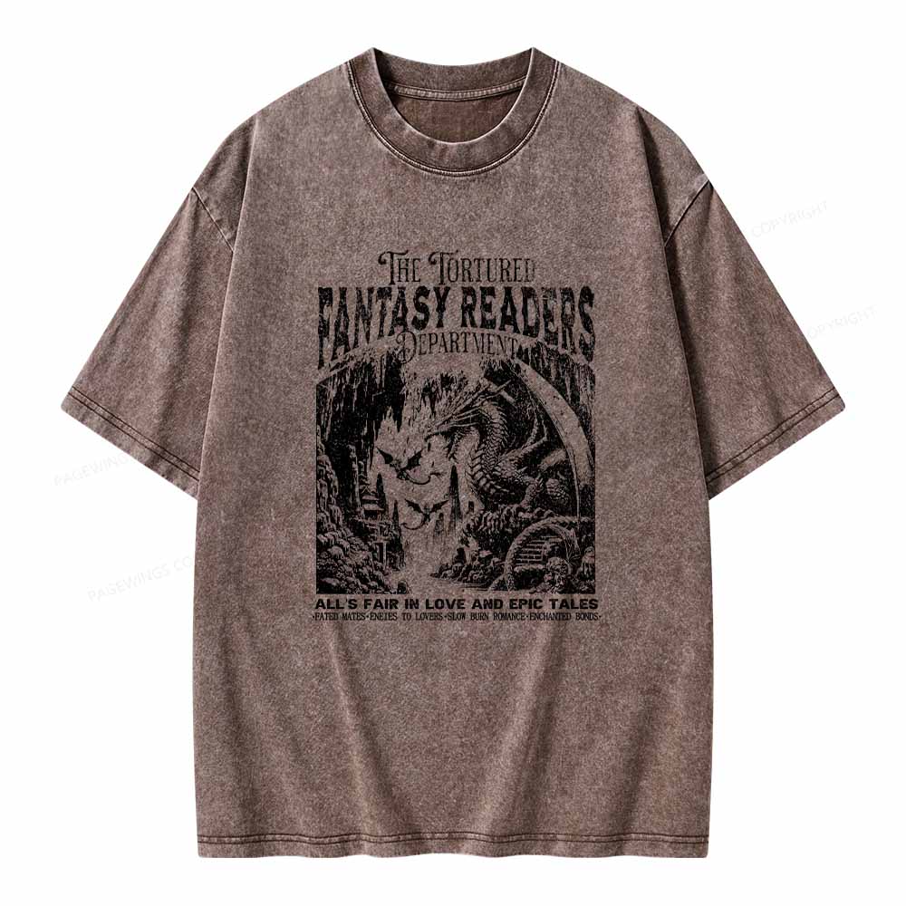 Pagewings Fantasy Reader Shirt Unisex Washed T-shirt