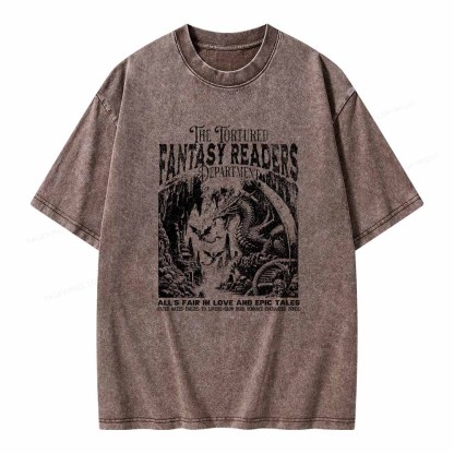 Pagewings Fantasy Reader Shirt Unisex Washed T-shirt
