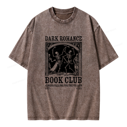 Pagewings Dark Romance Book Club Unisex Washed T-shirt