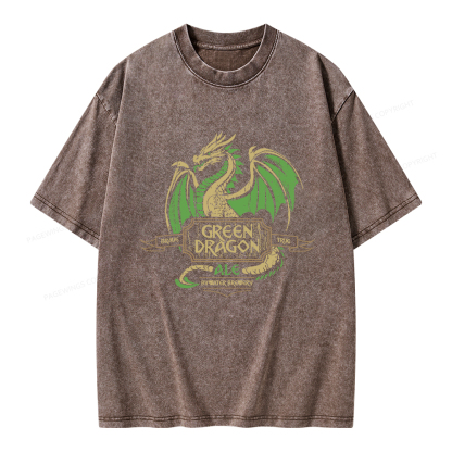 Pagewings Green Dragon Ale Unisex Washed T-shirt