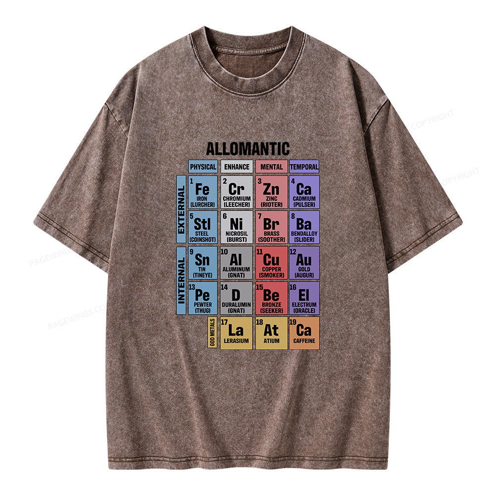 Pagewings Allomantic Unisex Washed T-shirt