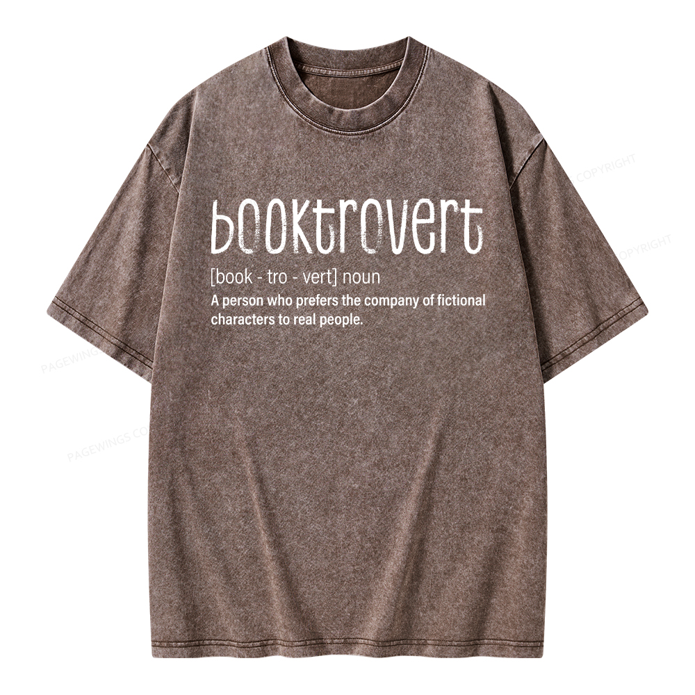 Pagewings Booktrovert Unisex Washed T-shirt