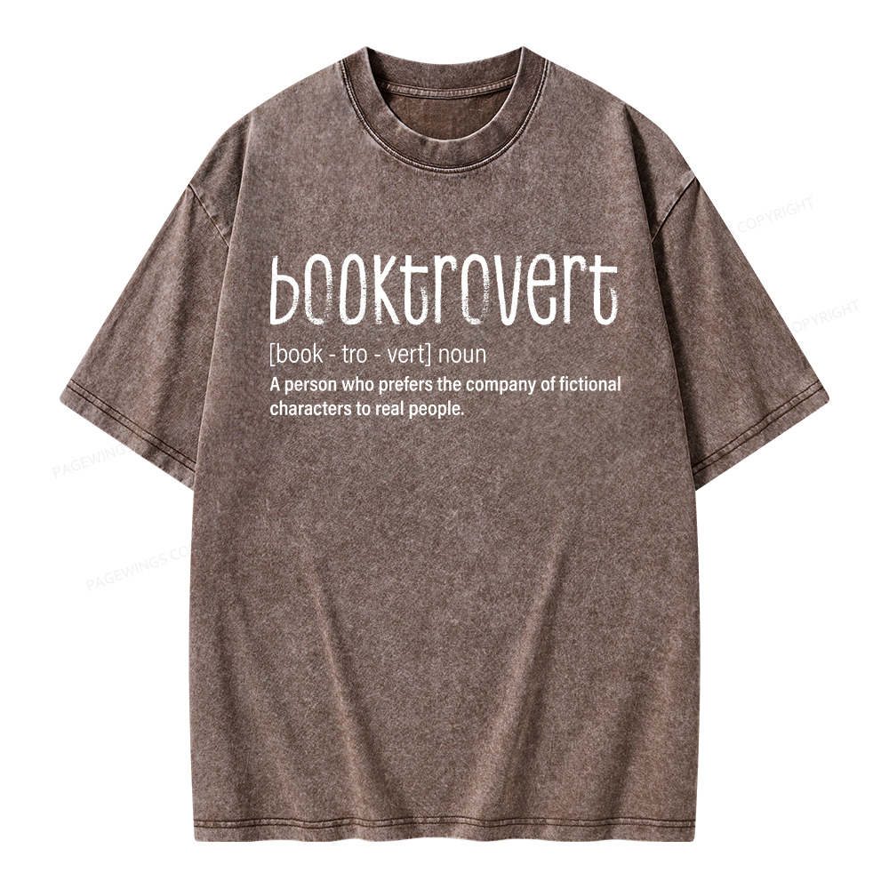 Pagewings Booktrovert Unisex Washed T-shirt