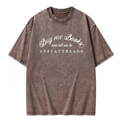 Pagewings Buy Me Books Shirt Unisex Washed T-shirt