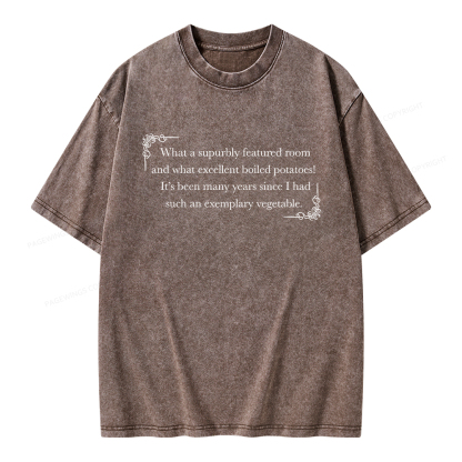 Pagewings Excellent Boiled Potatoes Unisex Washed T-shirt
