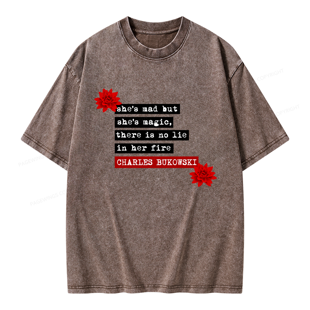 Pagewings She's Mad But Magic Unisex Washed T-shirt