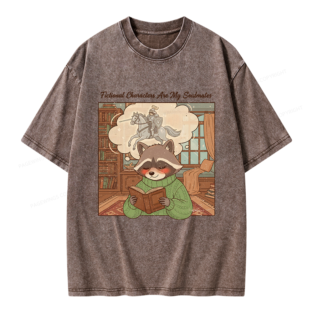 Pagewings Fictional Characters Are My Soulmates Unisex Washed T-shirt