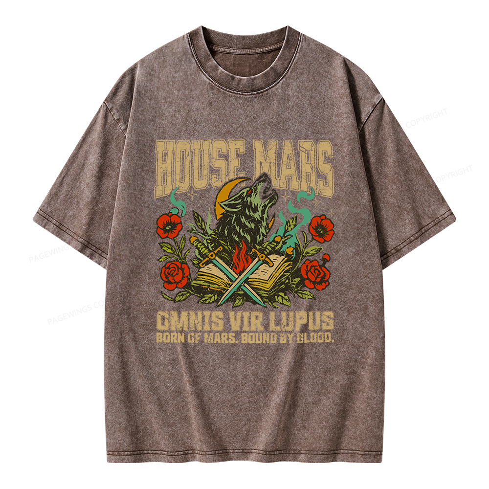 Pagewings House Mars Unisex Washed T-shirt