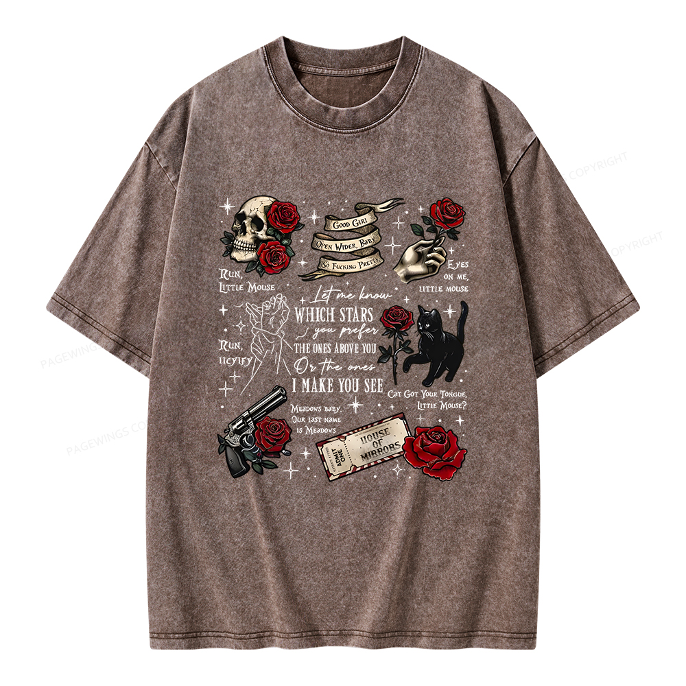 Pagewings Run Little Mouse Unisex Washed T-shirt