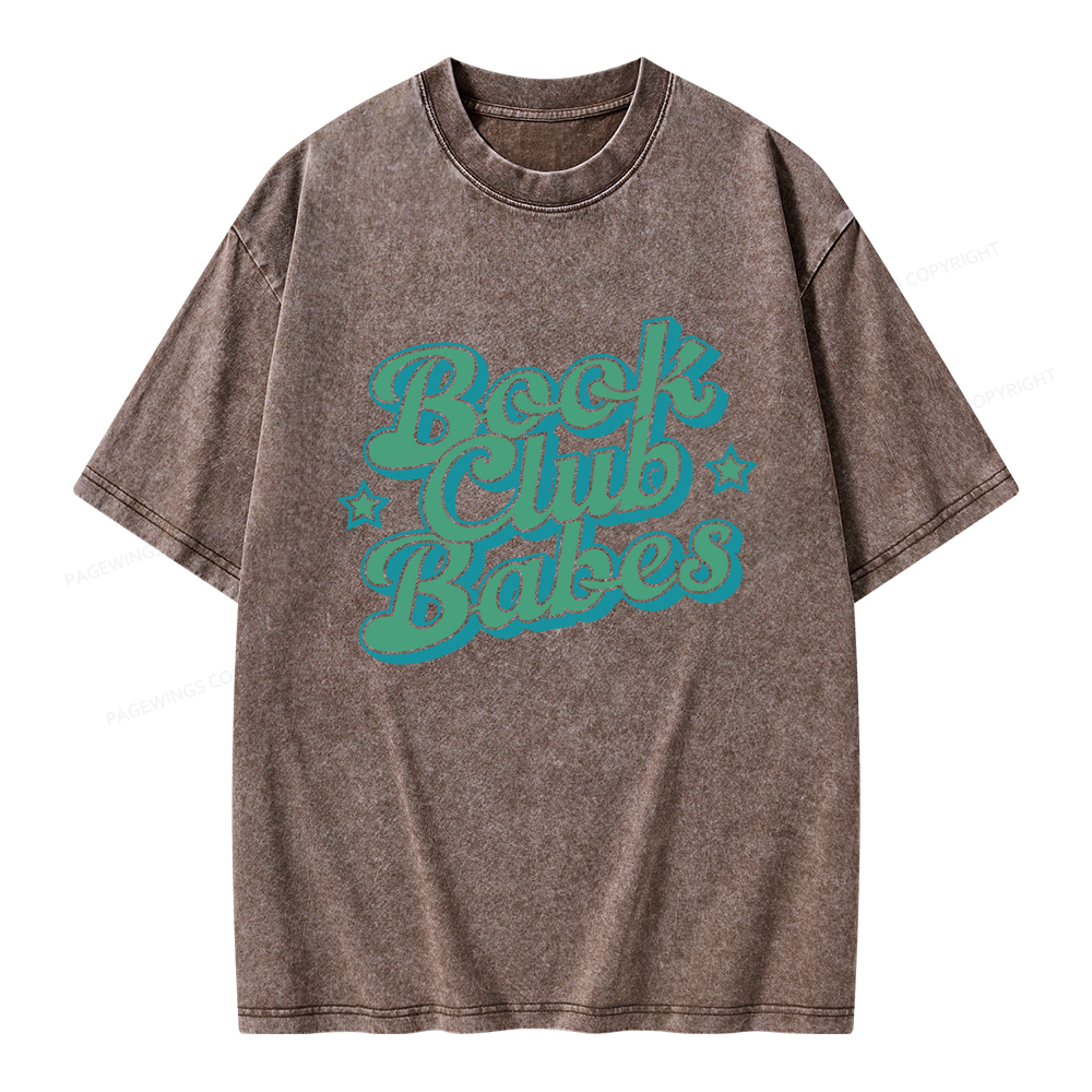 Pagewings Book Club Babes Unisex Washed T-shirt