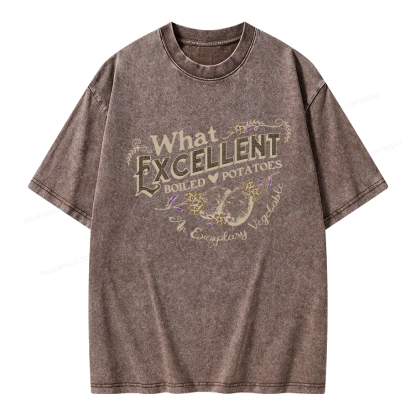 Pagewings What Excellent Boiled Potatoes Unisex Washed T-shirt
