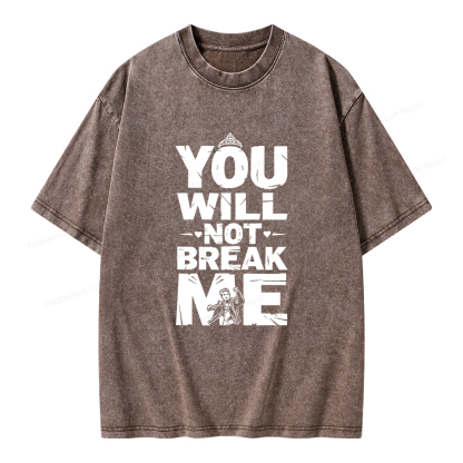 Pagewings You Will Not Break Me Unisex Washed T-shirt