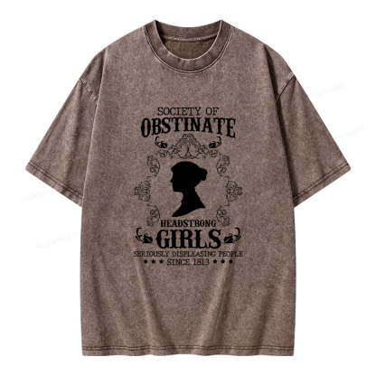 Pagewings Society Of Obstinate Headstrong Girls Unisex Washed T-shirt