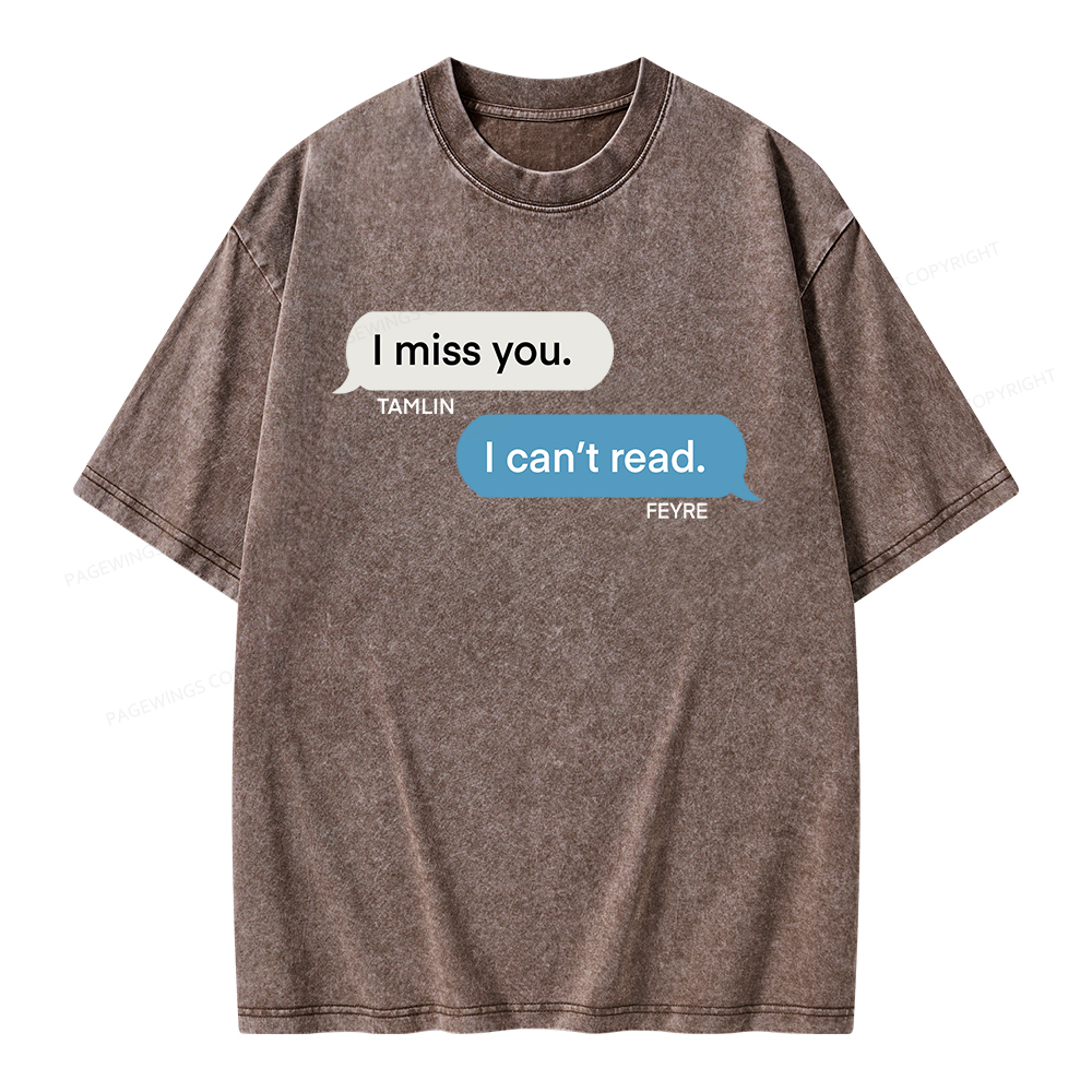 Pagewings  Fantasy I Can’t Read Unisex Washed T-shirt