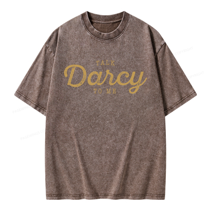 Pagewings Talk Darcy To Me Unisex Washed T-shirt