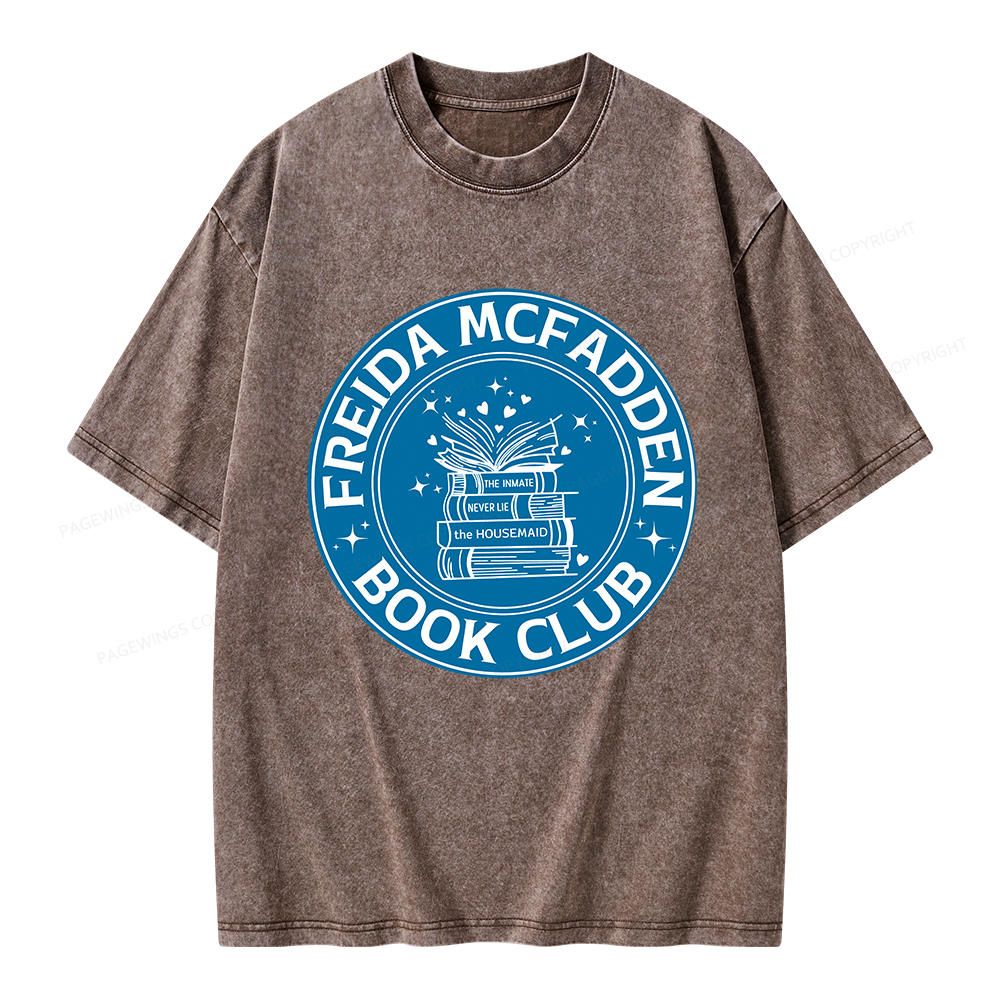 Pagewings Freida McFadden Book Club Unisex Washed T-shirt