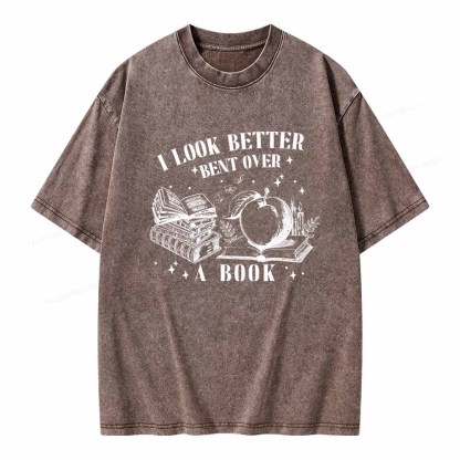 Pagewings I Look Better Bent Over A Book TShirt Unisex Washed T-shirt
