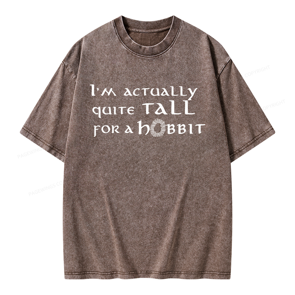Pagewings I'm Actually Quite Tall Unisex Washed T-shirt