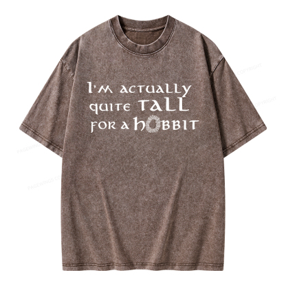 Pagewings I'm Actually Quite Tall Unisex Washed T-shirt