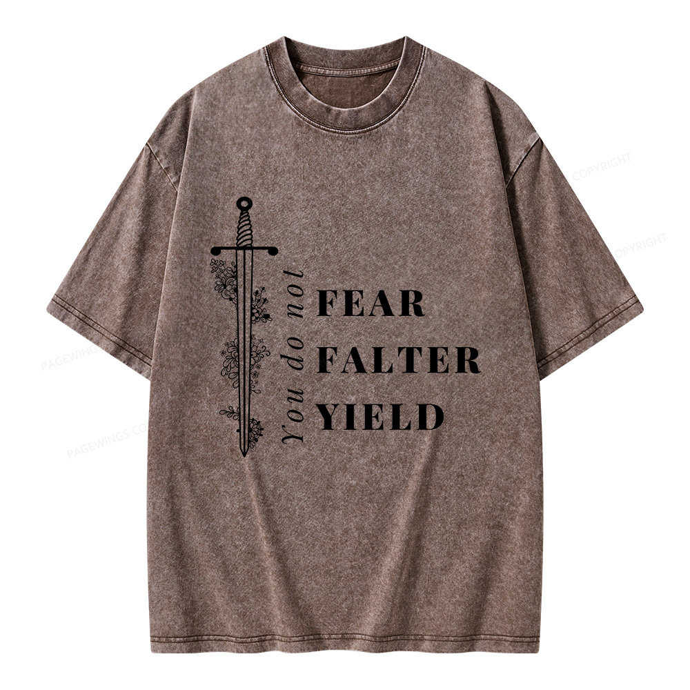 Pagewings You Do Not Yield Unisex Washed T-shirt