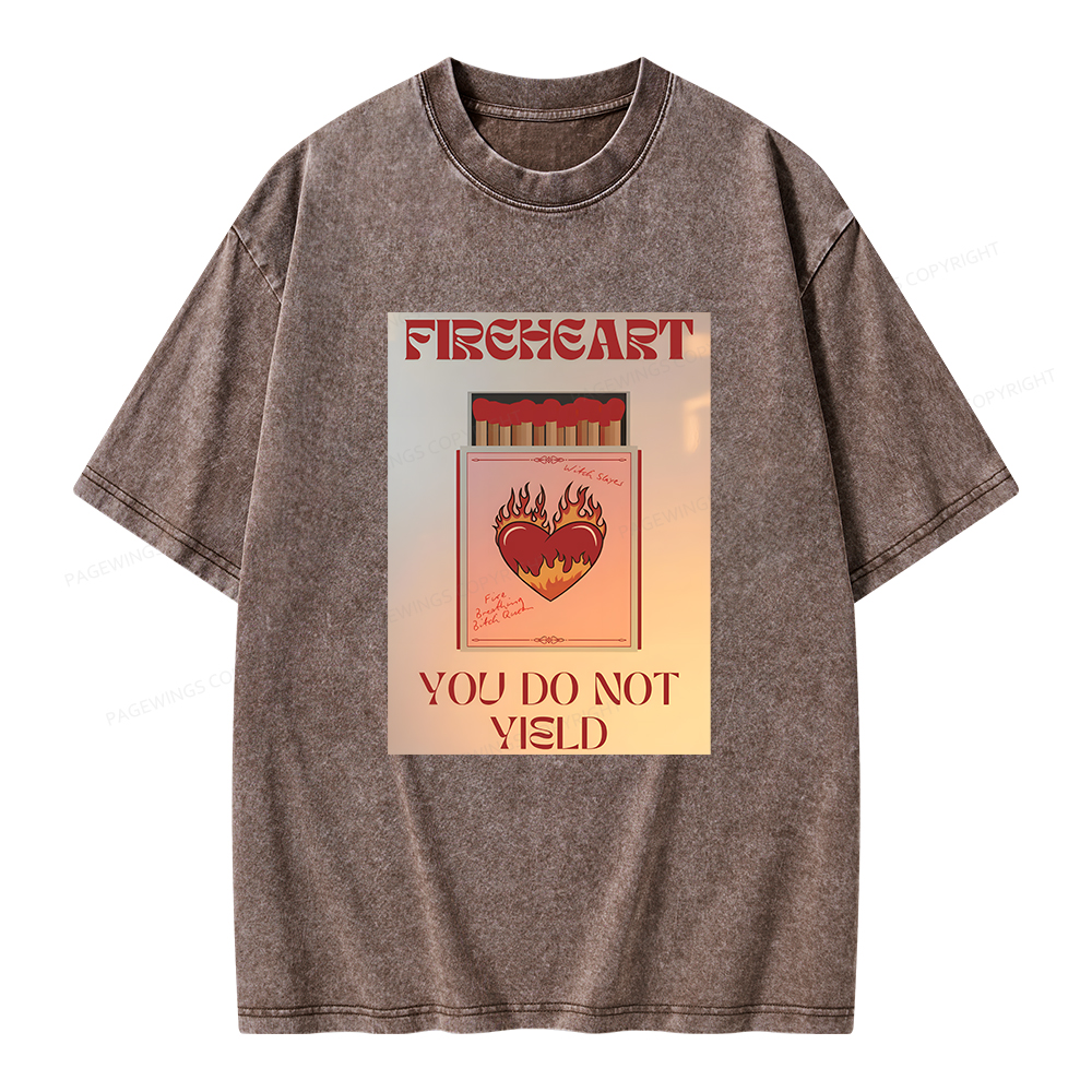 Pagewings Fireheart Unisex Washed T-shirt