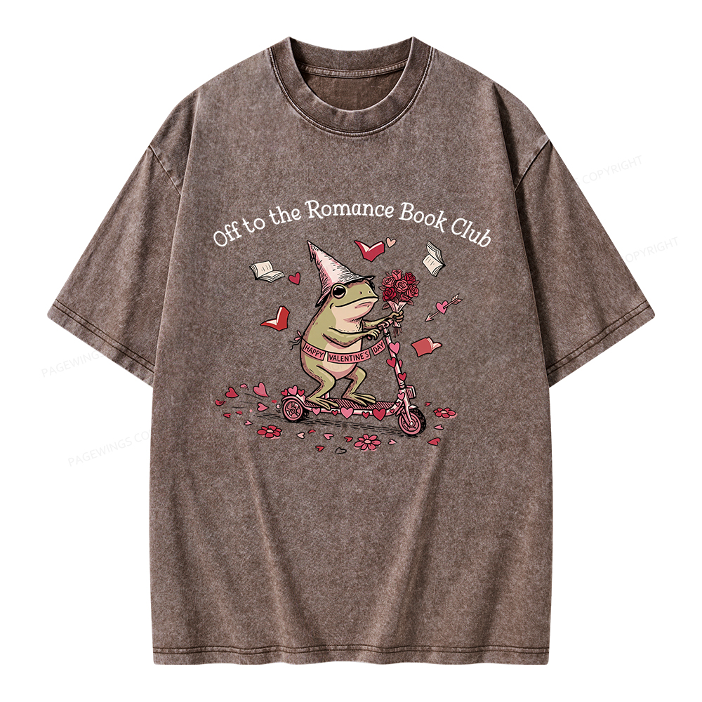 Pagewings Off to the Romance Book Club Unisex Washed T-shirt