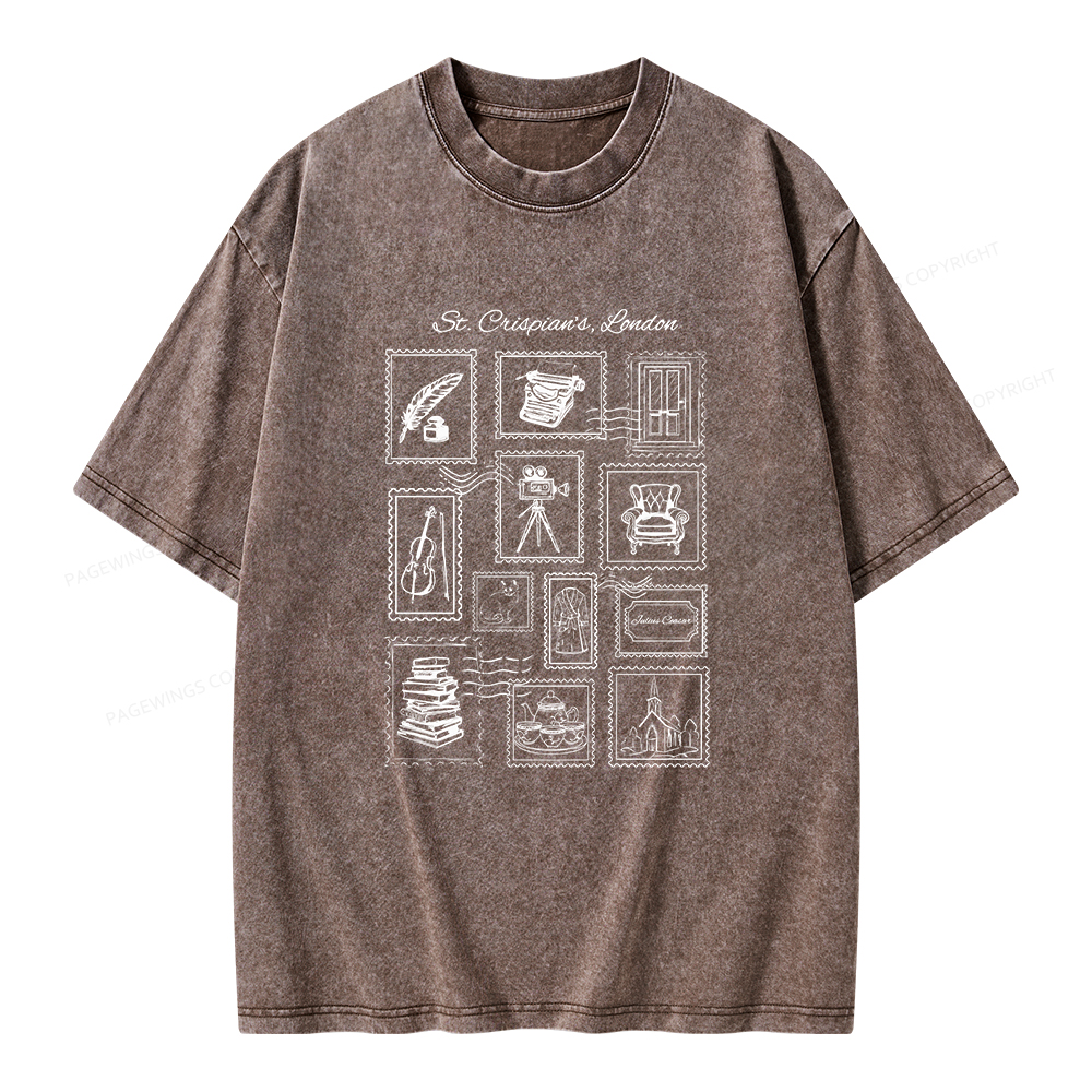 Pagewings Crispian's Stamp Unisex Washed T-shirt