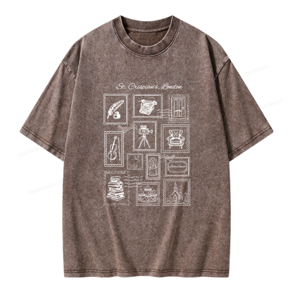 Pagewings Crispian's Stamp Unisex Washed T-shirt