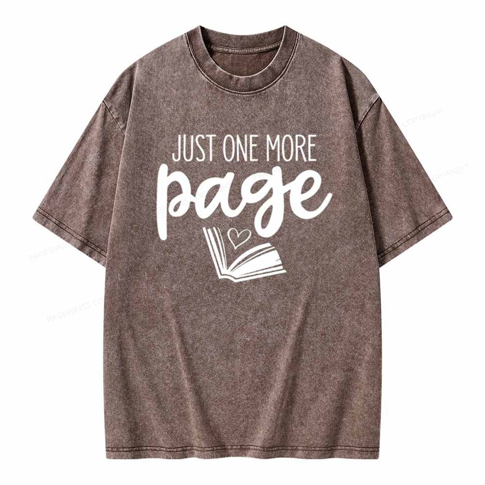 Pagewings Just One More Page Unisex Tee Unisex Washed T-shirt