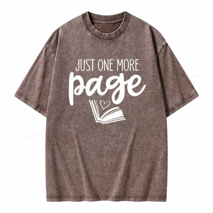 Pagewings Just One More Page Unisex Tee Unisex Washed T-shirt