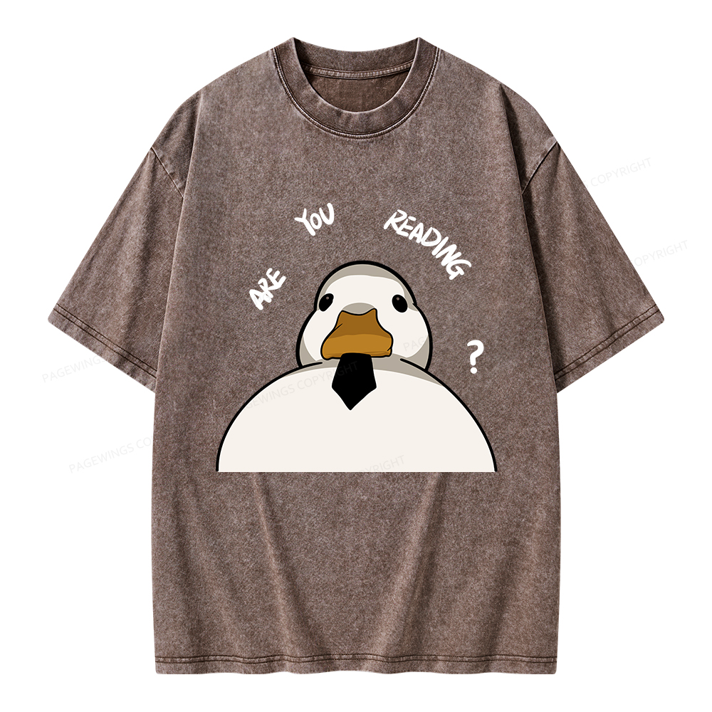 Pagewings Are You Reading Unisex Washed T-shirt