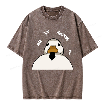 Pagewings Are You Reading Unisex Washed T-shirt