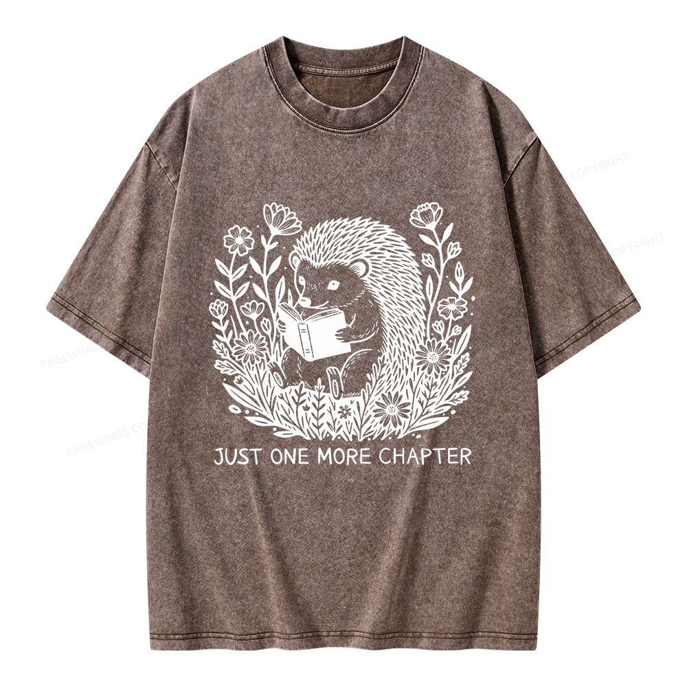 Pagewings Just One More Chapter Unisex Washed T-shirt