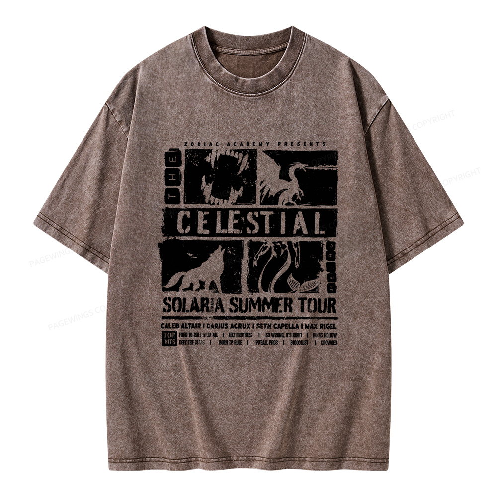 Pagewings The Celestial Heirs Unisex Washed T-shirt